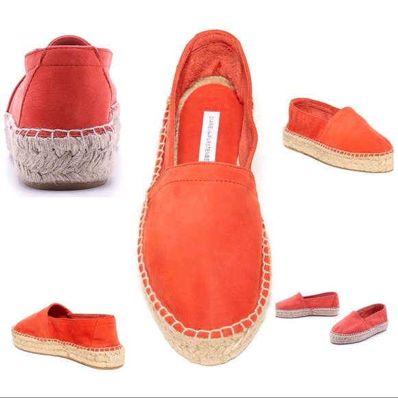 Diane Von Furstenberg Shoes - Diane von Furstenberg Orange Tilly Espadrilles 37